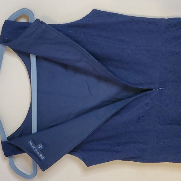 346 Brooks Brothers Navy Eyelet Dress Size 10 - Picture 7 of 7